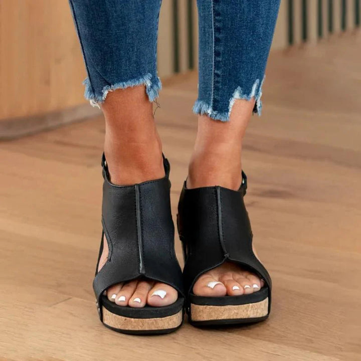 Sandales Orthopédiques en Cuir pour Femmes avec Support Supplémentaire