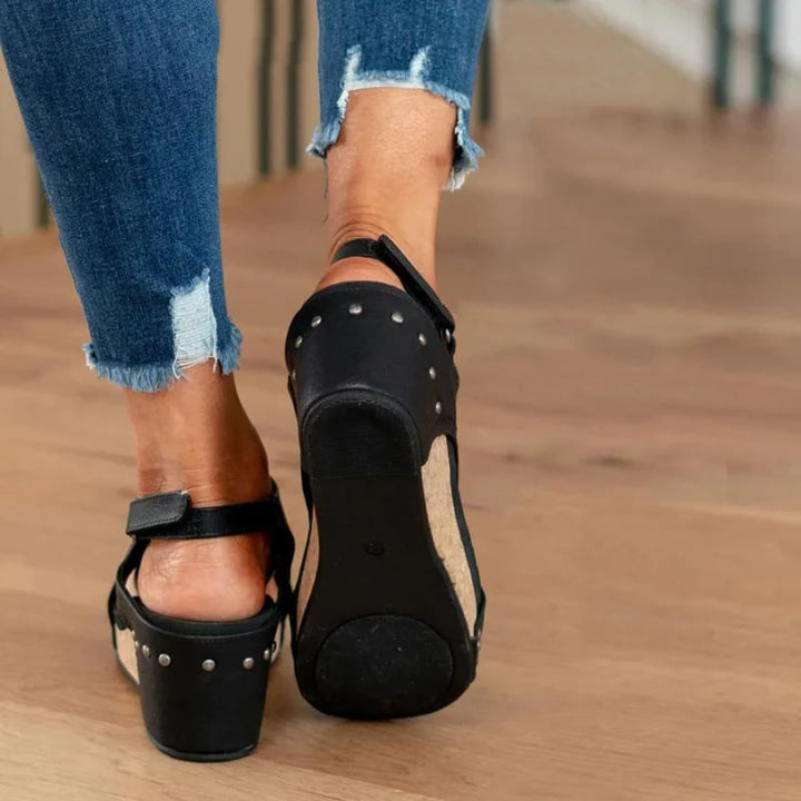 Sandales Orthopédiques en Cuir pour Femmes avec Support Supplémentaire
