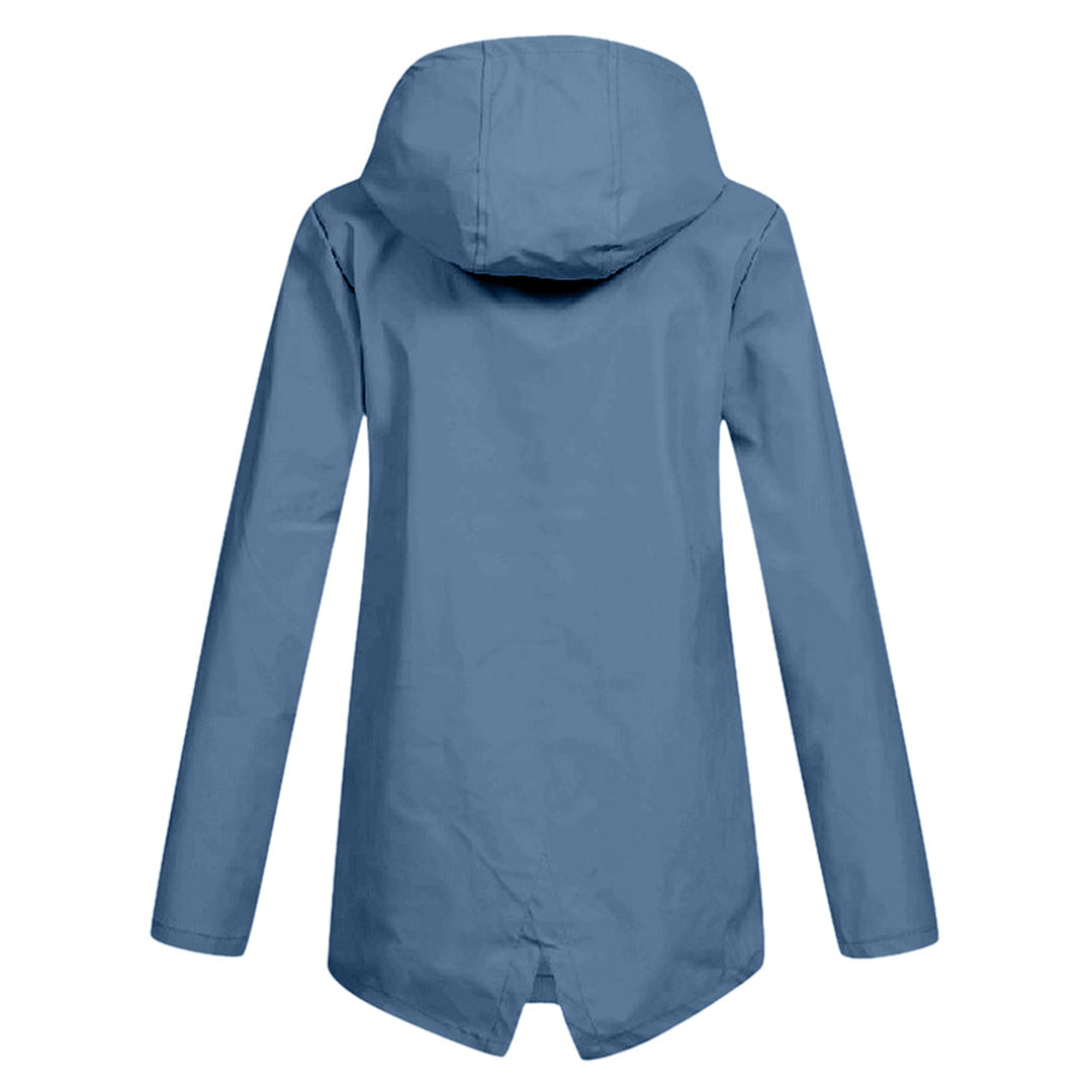 Veste Mi-Saison Imperméable avec Fermeture Éclair et Capuche : Élégance et Protection au Quotidien
