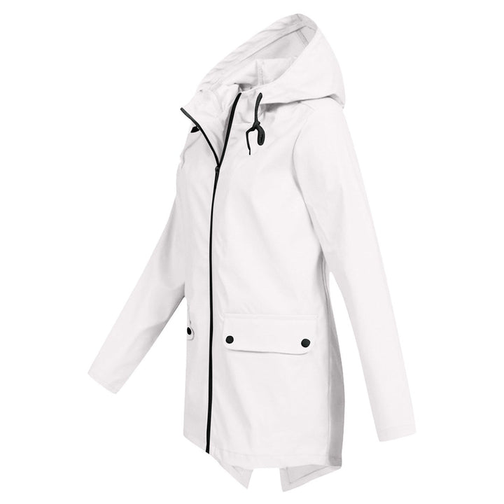 Veste Mi-Saison Imperméable avec Fermeture Éclair et Capuche : Élégance et Protection au Quotidien