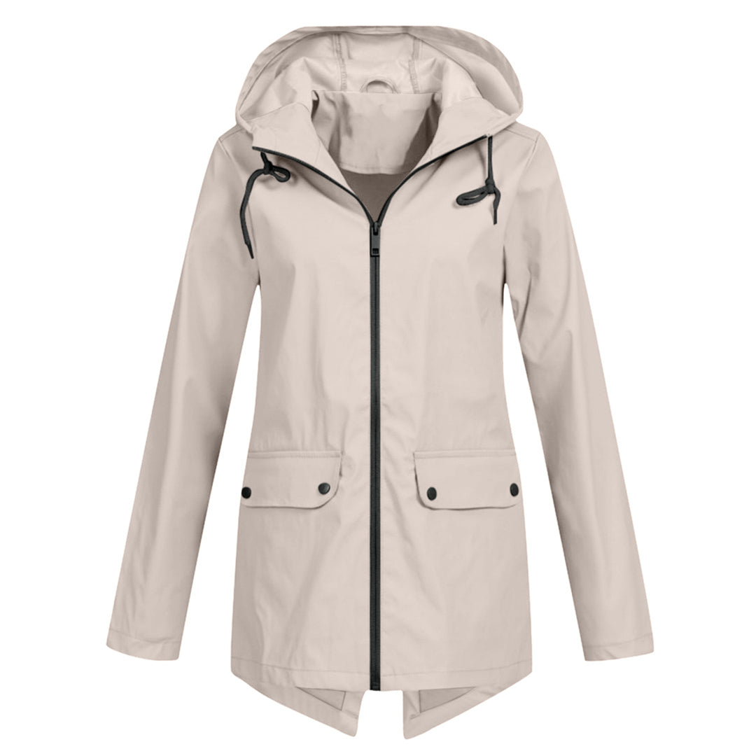 Veste Mi-Saison Imperméable avec Fermeture Éclair et Capuche : Élégance et Protection au Quotidien