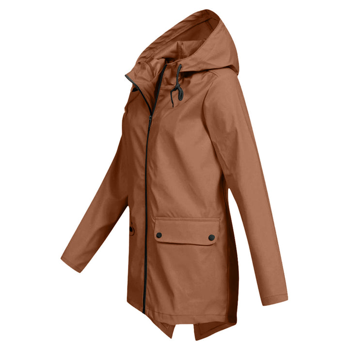 Veste Mi-Saison Imperméable avec Fermeture Éclair et Capuche : Élégance et Protection au Quotidien