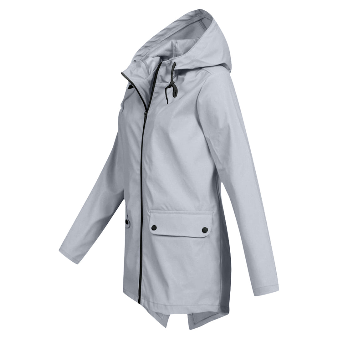 Veste Mi-Saison Imperméable avec Fermeture Éclair et Capuche : Élégance et Protection au Quotidien