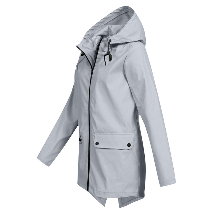 Veste Mi-Saison Imperméable avec Fermeture Éclair et Capuche : Élégance et Protection au Quotidien