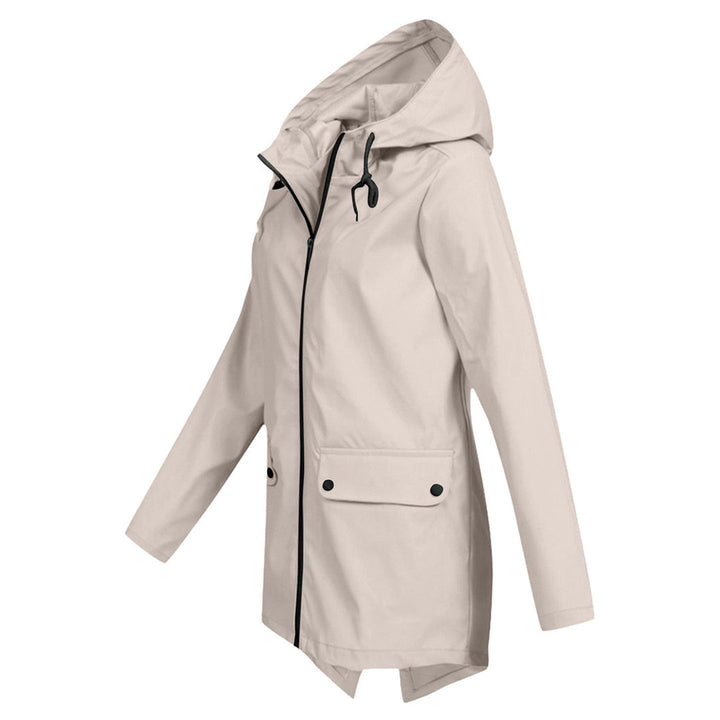 Veste Mi-Saison Imperméable avec Fermeture Éclair et Capuche : Élégance et Protection au Quotidien