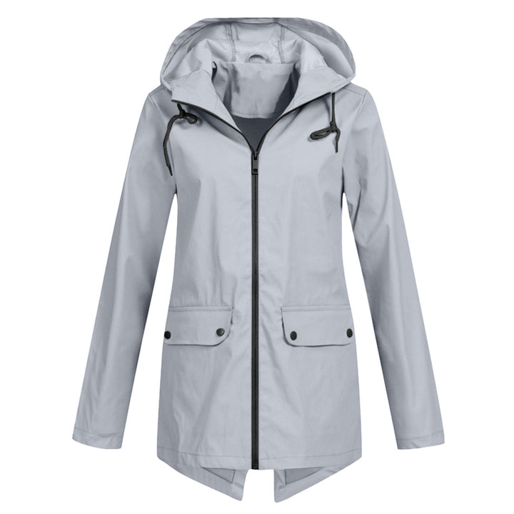 Veste Mi-Saison Imperméable avec Fermeture Éclair et Capuche : Élégance et Protection au Quotidien