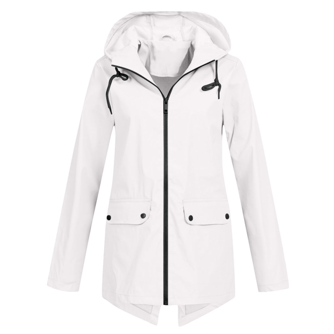 Veste Mi-Saison Imperméable avec Fermeture Éclair et Capuche : Élégance et Protection au Quotidien
