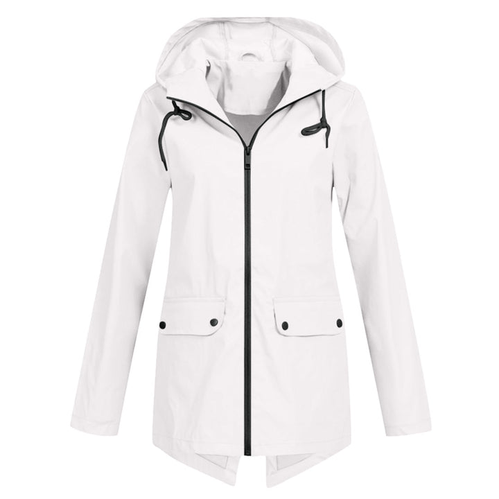 Veste Mi-Saison Imperméable avec Fermeture Éclair et Capuche : Élégance et Protection au Quotidien
