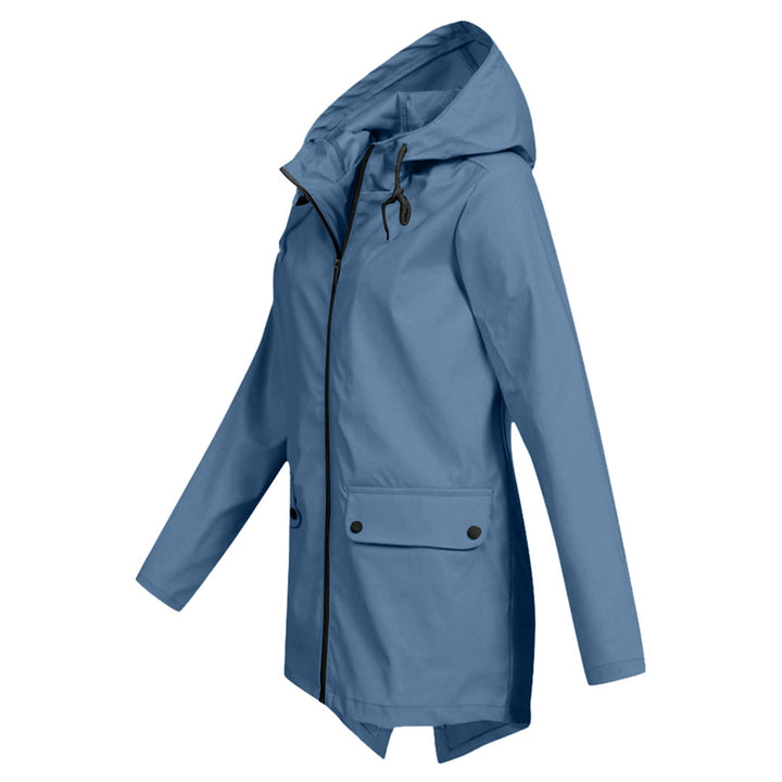 Veste Mi-Saison Imperméable avec Fermeture Éclair et Capuche : Élégance et Protection au Quotidien